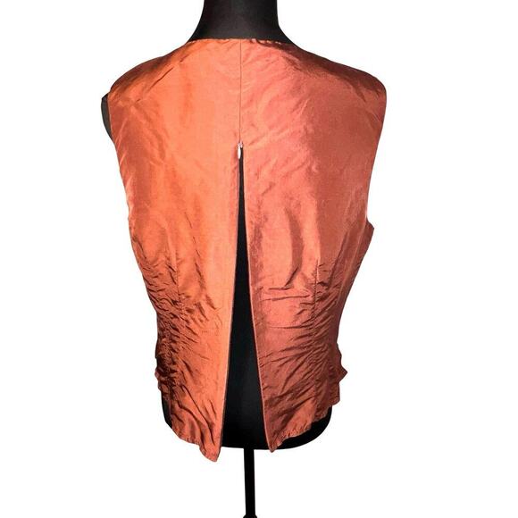 Anne Carson ladies size10 silk sequin lined rear zip Fairy goth vintage tank top - Picture 7 of 16